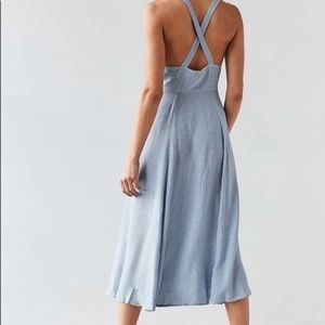 Silence + Noise Blue and White Sun Dress